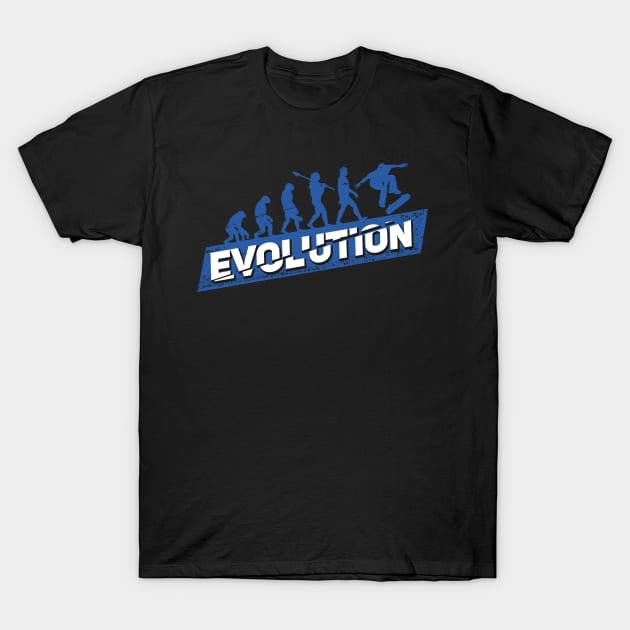 Skateboarding Evolution Skateboarder Gift T-Shirt by Dolde08